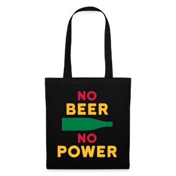 Pas de bière pas d’alimentation (bouteille de bière) - Sac en tissu - noir - Devant