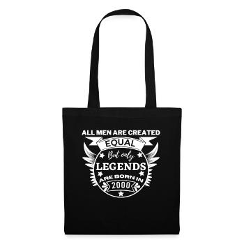 all men are created equal legends are born in 2000 - Sac en tissu - noir - Devant