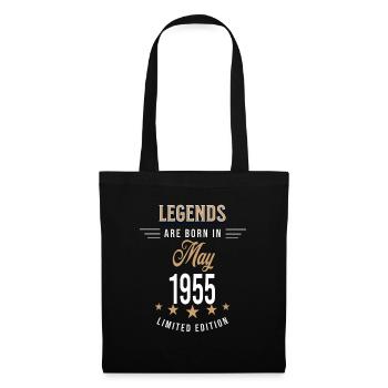 Legends are born in may 1955 - Sac en tissu - noir - Devant