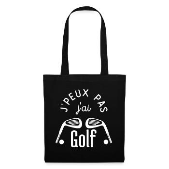 j peux pas j ai Golf - Sac en tissu - noir - Devant