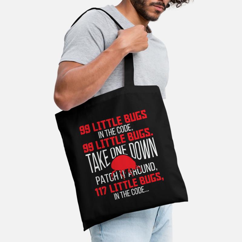 99 petits bugs dans le code Funny Programmer Sac en tissu