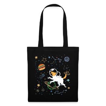 Explorateur de l’espace avec l’astronaute Fox - Sac en tissu - noir - Devant