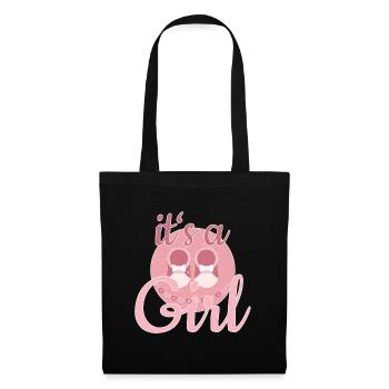 Cadeau Bébé Fille - Sac en tissu - noir - Devant