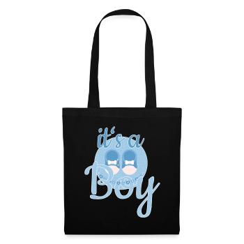 Cadeau Bébé Garçon - Sac en tissu - noir - Devant