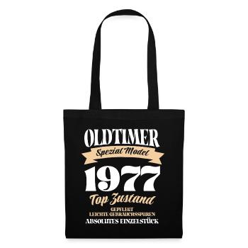 Oldtimer Spezial Model Gepflegt Top Jahrgang 1977 - Stoffbeutel - Schwarz - Vorne