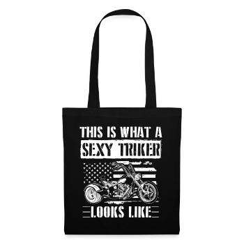 Trikes dictons | Trike Triker Biker Idées cadeaux - Sac en tissu - noir - Devant
