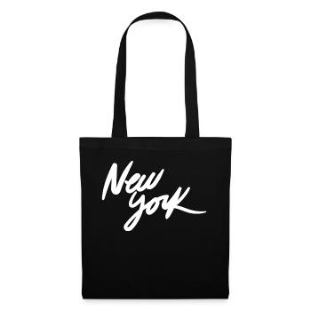 Logo de New York - Sac en tissu - noir - Devant