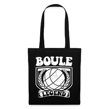 Joueur de pétanque Boule Boule pour Bouler Pétanque Boule - Sac en tissu - noir - Devant