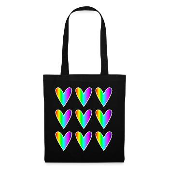 HEART. HEARTS. SAINT VALENTINE. LOVE. LOVE. CHRISTMAS - Tote Bag - black - Front
