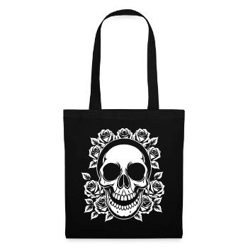 Horreur Crâne Crâne Art Crâne Gothique Heavy Metal - Sac en tissu - noir - Devant