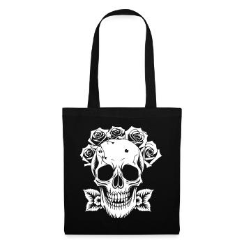 Horror Skull Skull Art Skull Gothic Heavy Metal - Tote Bag - black - Front