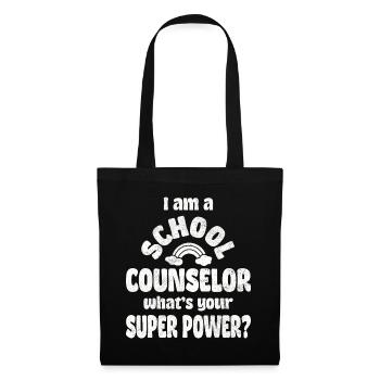 Je suis conseiller scolaire, quel est votre super pouvoir? - Sac en tissu - noir - Devant
