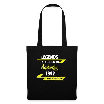 LEGENDEN SIND GEBOREN IM JAHR 1992 GEBURTSTAGSGESCHENK - Stoffbeutel - Schwarz - Vorne