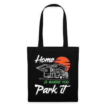 Home is Where you Park It Campervan1 - Stoffbeutel - Schwarz - Vorne