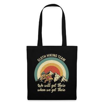 Faultier Sloth Hiking Team - Tote Bag - black - Front