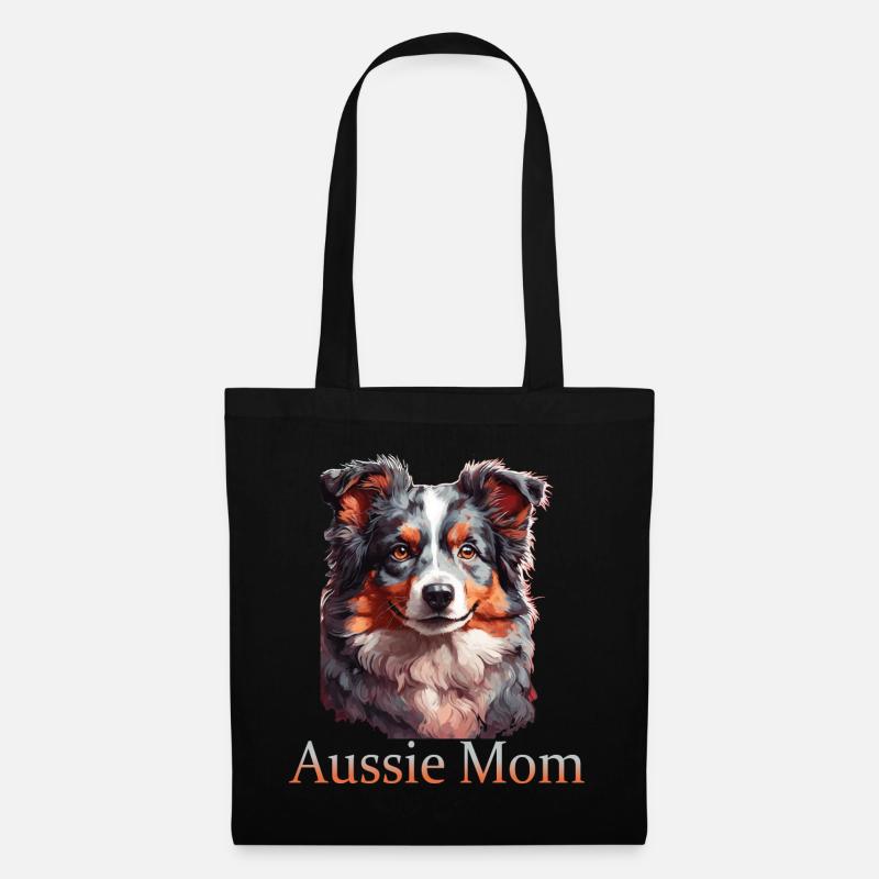 Aussie Mom - Stoffbeutel - Schwarz