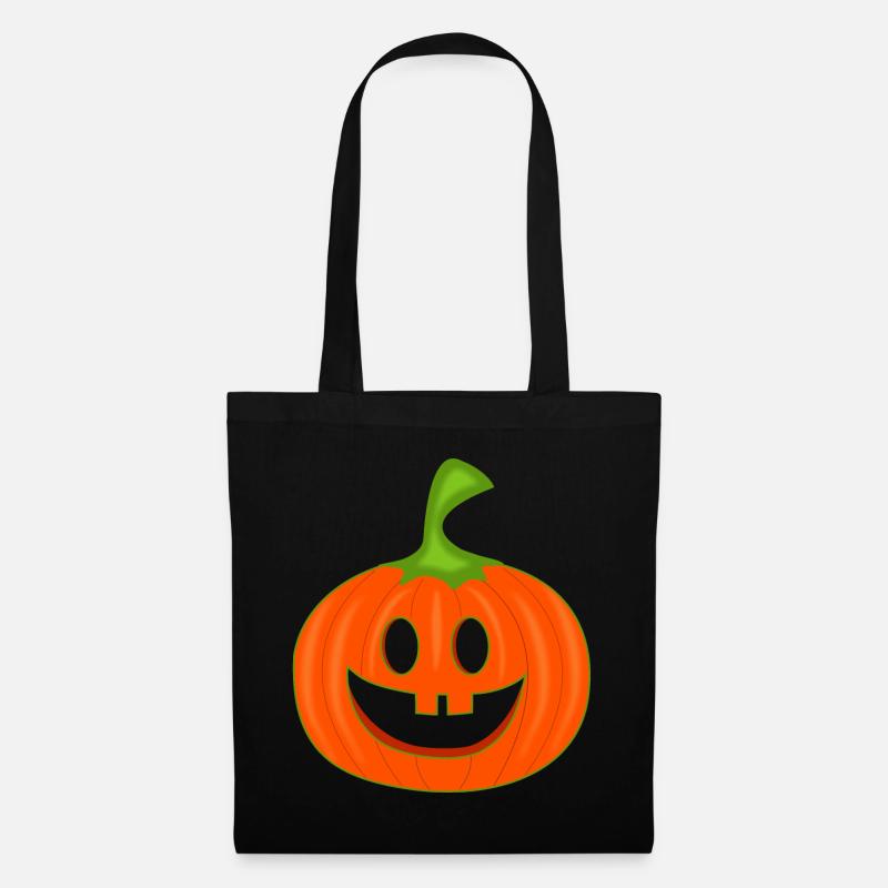  Farbiger Kürbis Halloween - Stoffbeutel - Schwarz