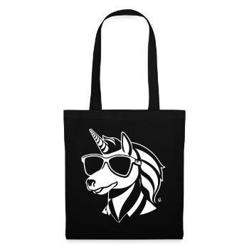 Licornes drôles portant des lunettes de soleil Licorne cool - Sac en tissu - noir - Devant
