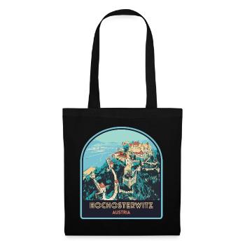 Illustration Château Hochosterwitz, Autriche - Sac en tissu - noir - Devant