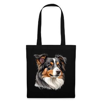 Australian Shepherd Head - Tote Bag - black - Front