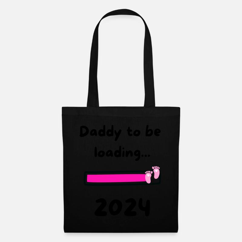 Daddy loading 2024 Girl - Stoffbeutel - Schwarz