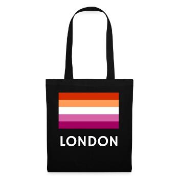 Drapeau de la fierté lesbienne de Londres - Sac en tissu - noir - Devant