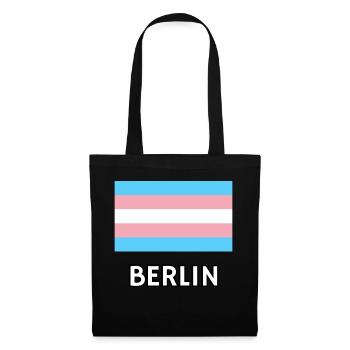 Trans Pride Flag Berlin - Tote Bag - black - Front