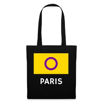 Intersex Pride Flagge Paris - Stoffbeutel - Schwarz - Vorne