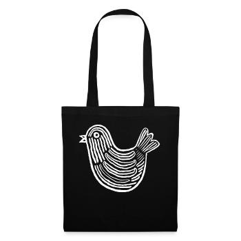 Pigeon pigeons pigeon cadeau colombophile - Sac en tissu - noir - Devant