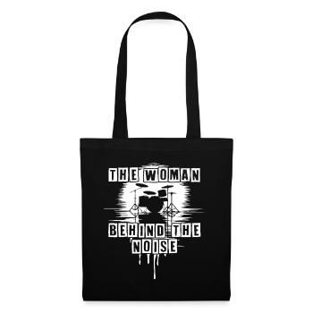 Batteuse Femme Schlagzeugerin Girls Band - Sac en tissu - noir - Devant
