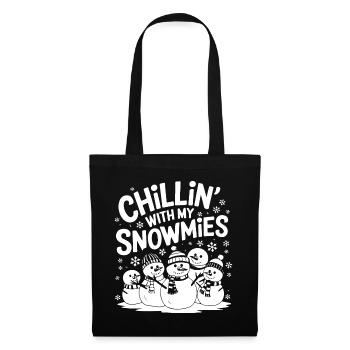 Chillin' avec mes Snowmies - Sac en tissu - noir - Devant