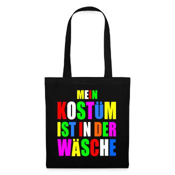 mein kostüm ist in der wäsche - Stoffbeutel - Schwarz - Vorne