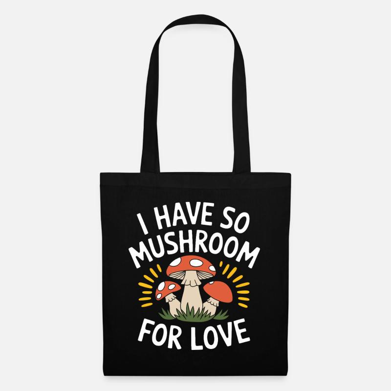 Champignons Champignons Champignon Champignon - Sac en tissu - noir