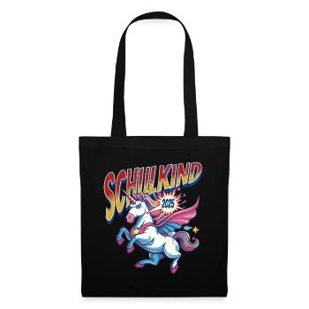 Schoolchild 2025 Unicorn Superhero School Enrollment - Tote Bag - black - Front