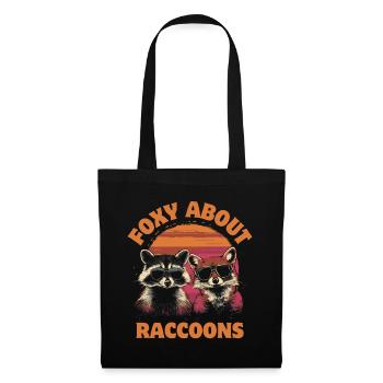 raton laveur et renard avec des lunettes de soleil Amitié - Sac en tissu - noir - Devant