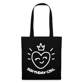 AnniversaireFilleCoeur - Sac en tissu - noir - Devant
