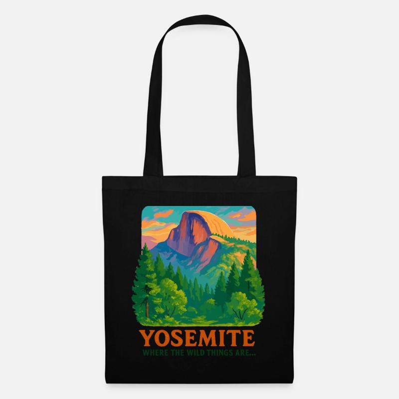 Yosemite Wildnis - Stoffbeutel - Schwarz