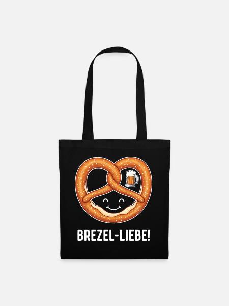 Brezel-Liebe ! - Stoffbeutel - Schwarz