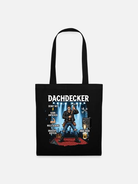 Der Dachdecker - Stoffbeutel - Schwarz