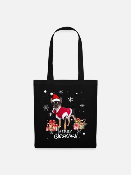 Hunde-Weihnachten - Stoffbeutel - Schwarz