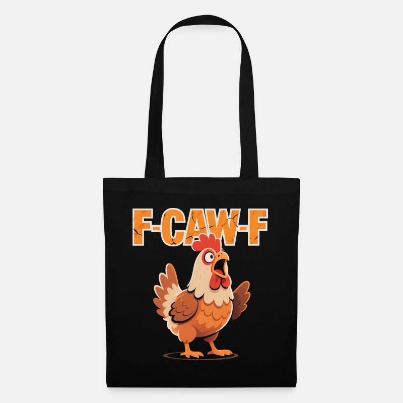 F-Caw-F Funny Chicken Meme – Gifted - Tote Bag - black