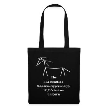 Einhorn - Nerd IUPAC Nomenklatur - Chemie - black - Stoffbeutel - Schwarz - Vorne
