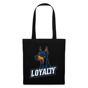 Doberman – Symbole de loyauté | LOYAUTÉ - Sac en tissu - noir - Devant