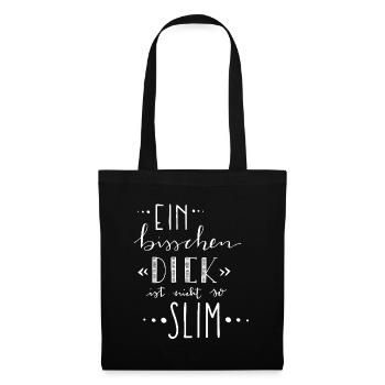 Un peu épais n’est pas si mince – poids - Sac en tissu - noir - Devant