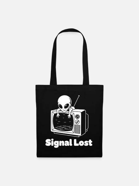 Signal Lost Alien Fernseher - Stoffbeutel - Schwarz