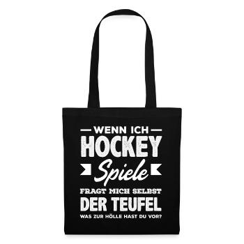 Cadeau drôle de joueur de hockey - Sac en tissu - noir - Devant