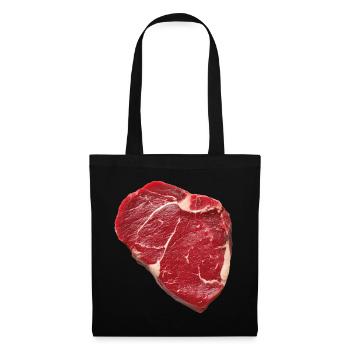 Bifteck - Sac en tissu - noir - Devant