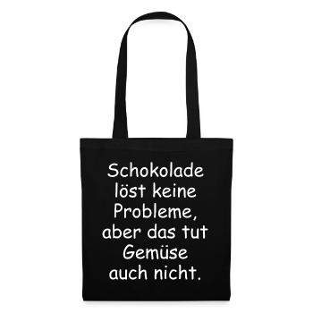 Chocolate doesn't solve any problems funny saying - Tote Bag - black - Front