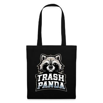 Trash Panda Waschbär Emblem - Stoffbeutel - Schwarz - Vorne