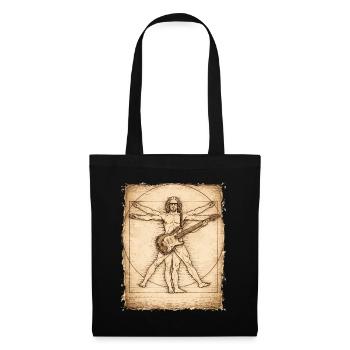 Vitruvian Rocker Guitarist Design - Tote Bag - black - Front